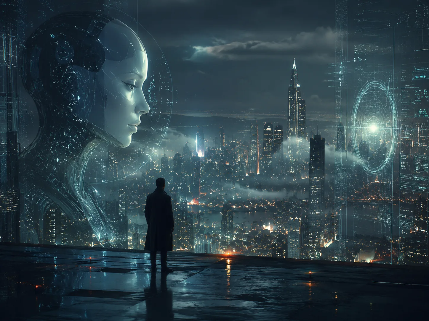 未来城市与科幻故事氛围